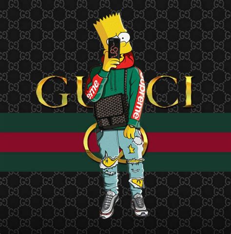 gucci bart simpson wallpaper